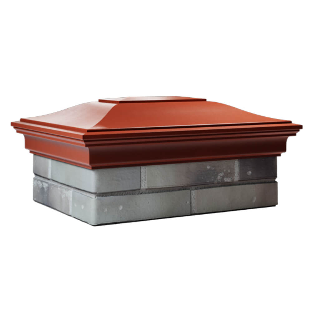 Колпак Zking Монблан Красный на столб 2х1.5 кирпича (515х385мм) в Тольятти фото