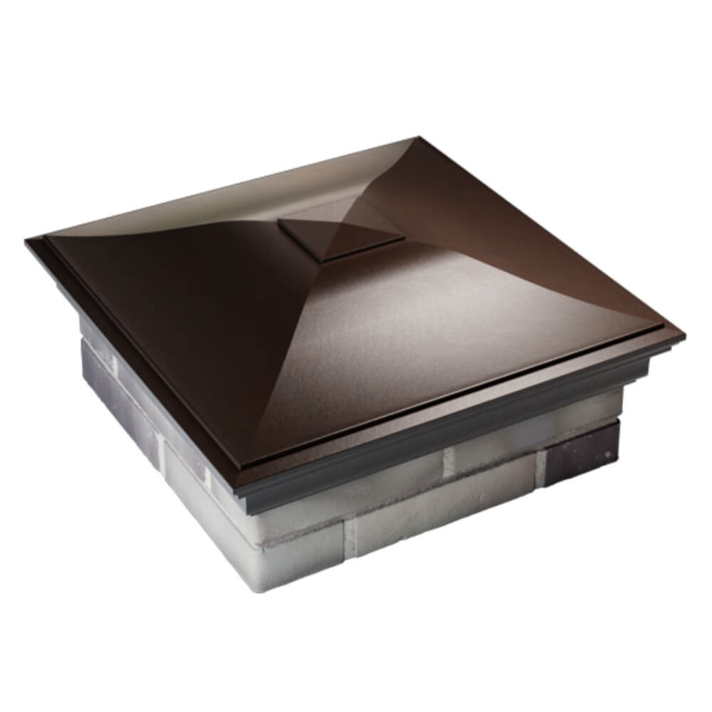 Колпак Zking Монблан Коричневый на столб 2х2 кирпича (515х515мм) Тольятти фото