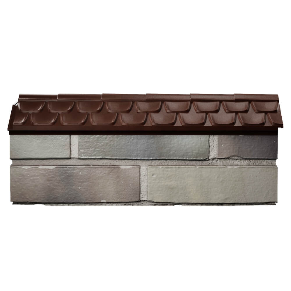 Парапет Zking Эльбрус Коричневый с посадкой на 0.5 кирпича (130мм) в Тольятти фото