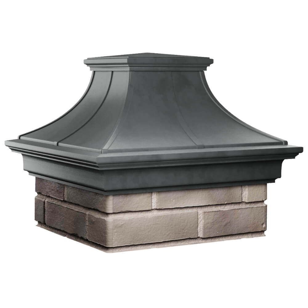 Колпак Zking Монблан Премиум Серый на столб 1.5х1.5 кирпича (385х385мм) в Тольятти фото