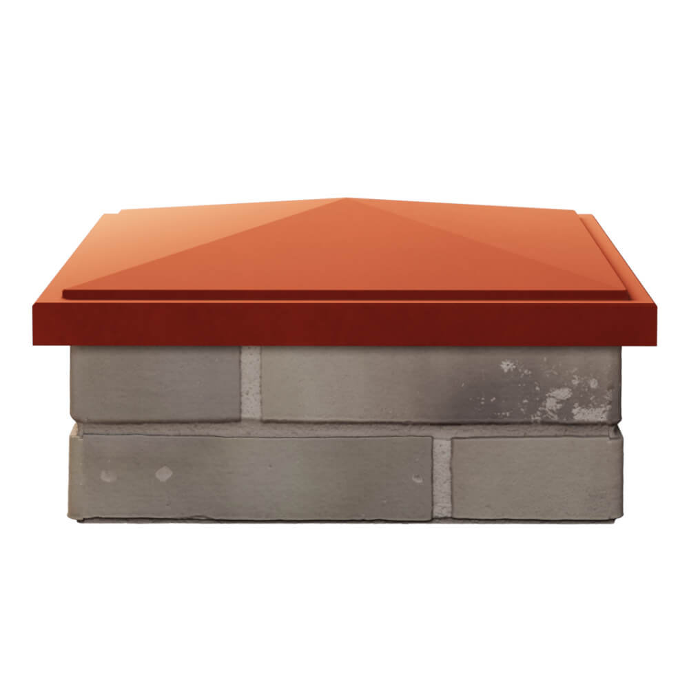 Колпак Zking БонаМоно Красный на столб 1.5х1.5 кирпича (385х385, 400х400мм) Тольятти фото