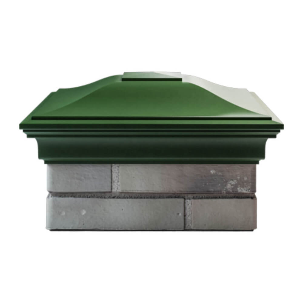 Колпак Zking Монблан Зеленый на столб 1.5х1.5 еврокирпича 0.7НФ (355х355мм) Тольятти фото