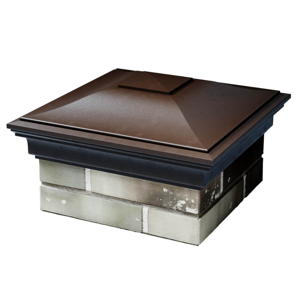 Колпак Zking Монблан Коричневый на столб 1.5х1.5 кирпича (385х385мм) в Тольятти фото