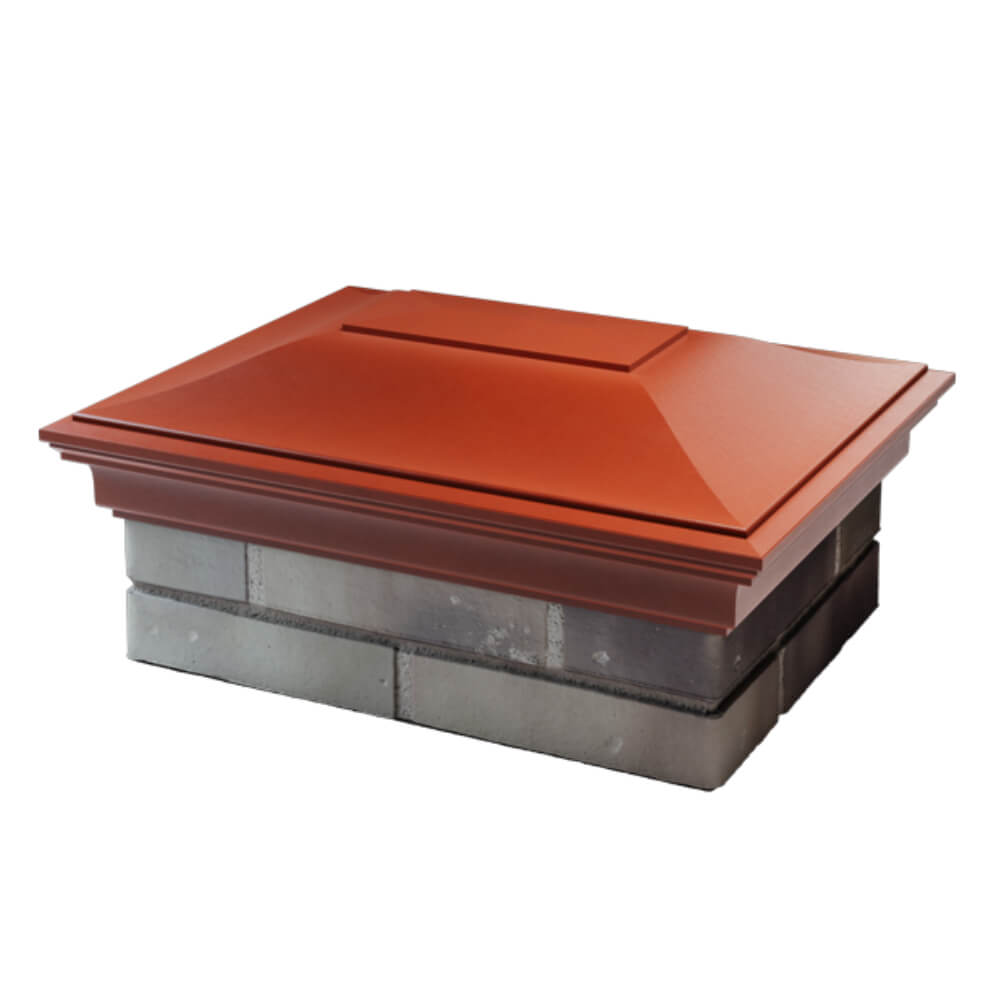 Колпак Zking Монблан Красный на столб 2х1.5 кирпича (515х385мм) в Тольятти фото