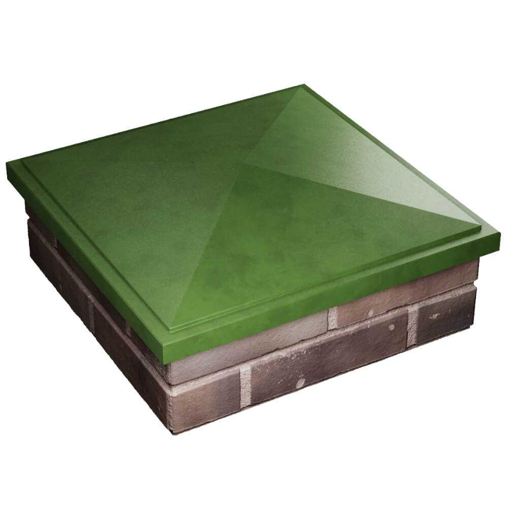 Колпак Zking БонаМоно Зеленый на столб 2х2 кирпича (515х515, 530х530мм) в Тольятти фото