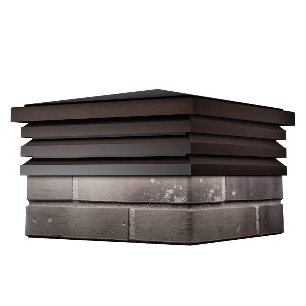 Колпак Zking Бона ХайТек Коричневый на столб 1.5х1.5 кирпича (385х385мм) в Тольятти фото