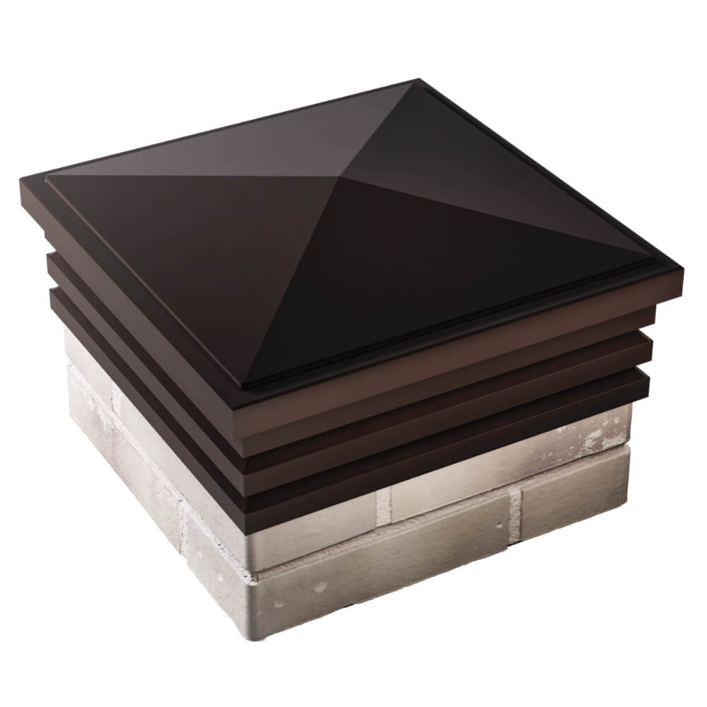 Колпак Zking Бона ХайТек Коричневый на столб 1.5х1.5 кирпича (385х385мм) в Тольятти фото