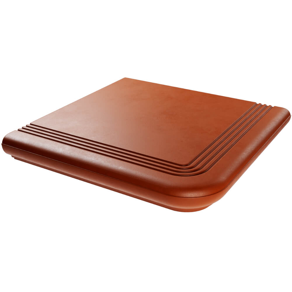 Ступень угловая Verona 340х340х20мм Терракотовый