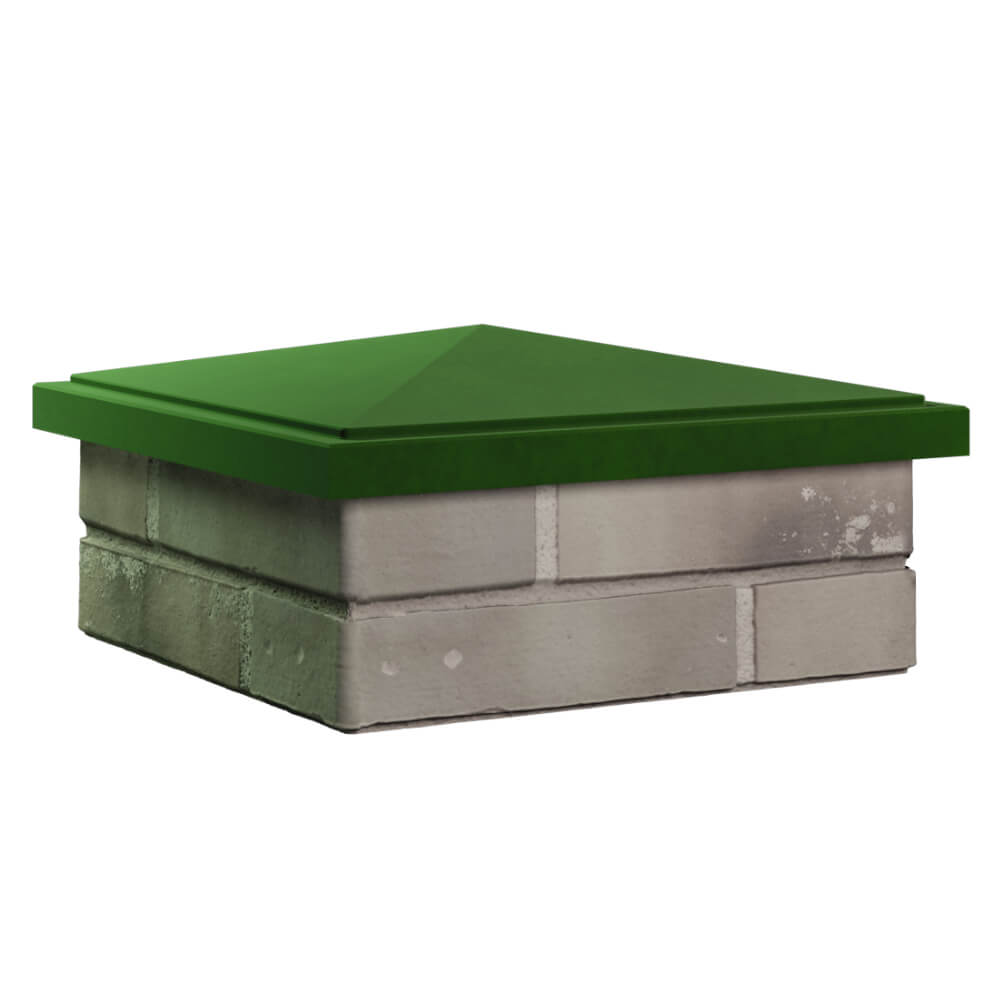 Колпак Zking БонаМоно Зеленый на столб 1.5х1.5 кирпича (385х385, 400х400мм) в Тольятти фото