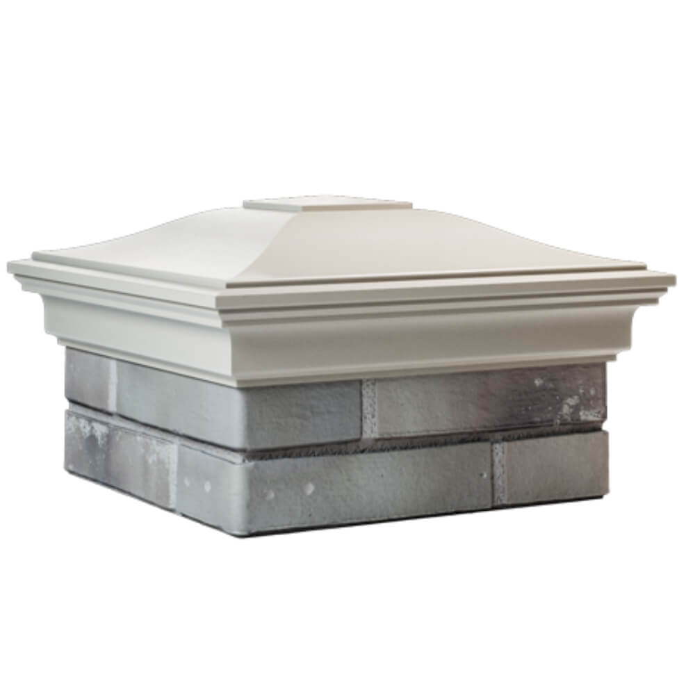 Колпак Zking Монблан Бежевый на столб 1.5х1.5 кирпича (385х385мм) в Тольятти фото