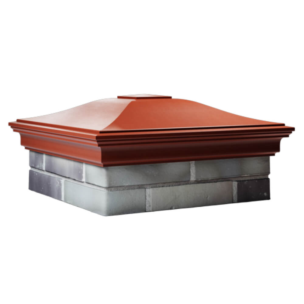 Колпак Zking Монблан Красный на столб 2х2 кирпича (515х515мм) в Тольятти фото