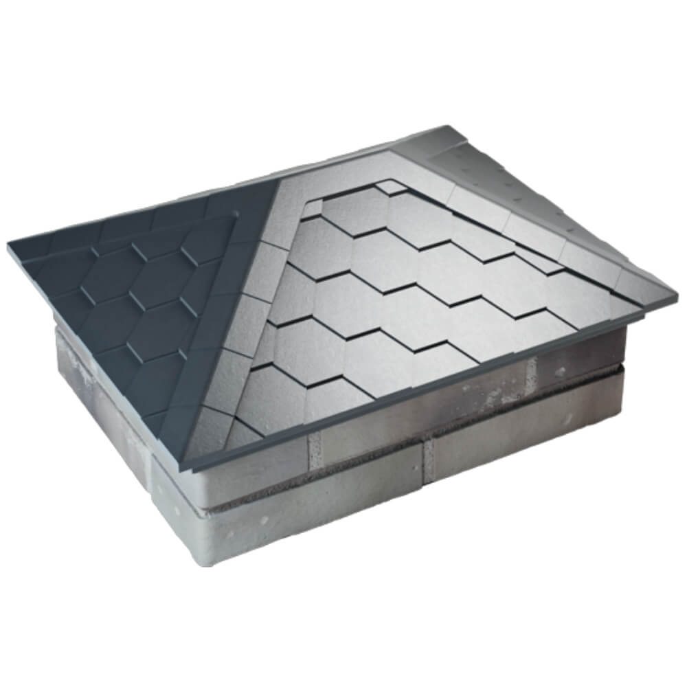 Колпак Zking Эверест Серый на столб 2х1.5 кирпича (520х390мм) Тольятти фото