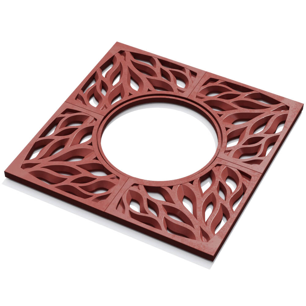 Приствольная решетка для дерева ZKING CRUST 1.2х1.2м Красная в Тольятти фото