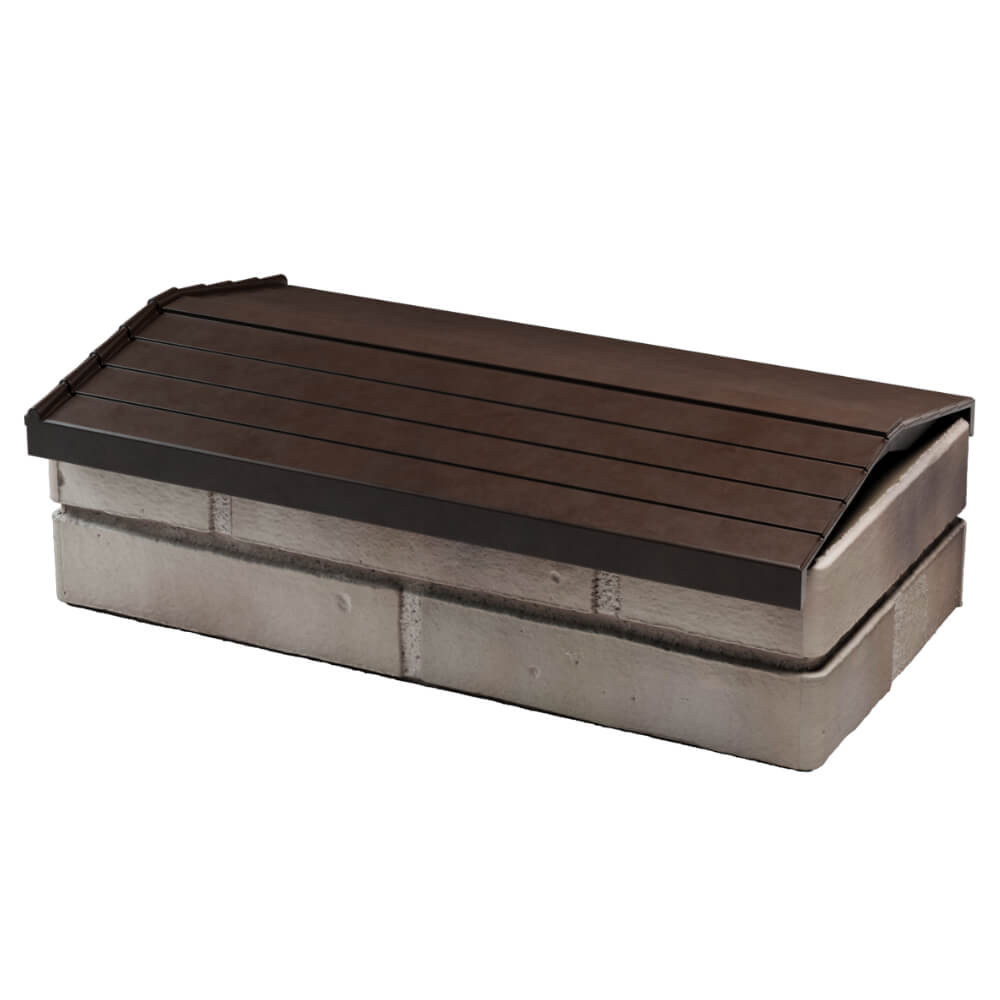 Парапет Zking Бона ХайТек Коричневый с посадкой на 1 кирпич (200/225/255мм) в Тольятти фото