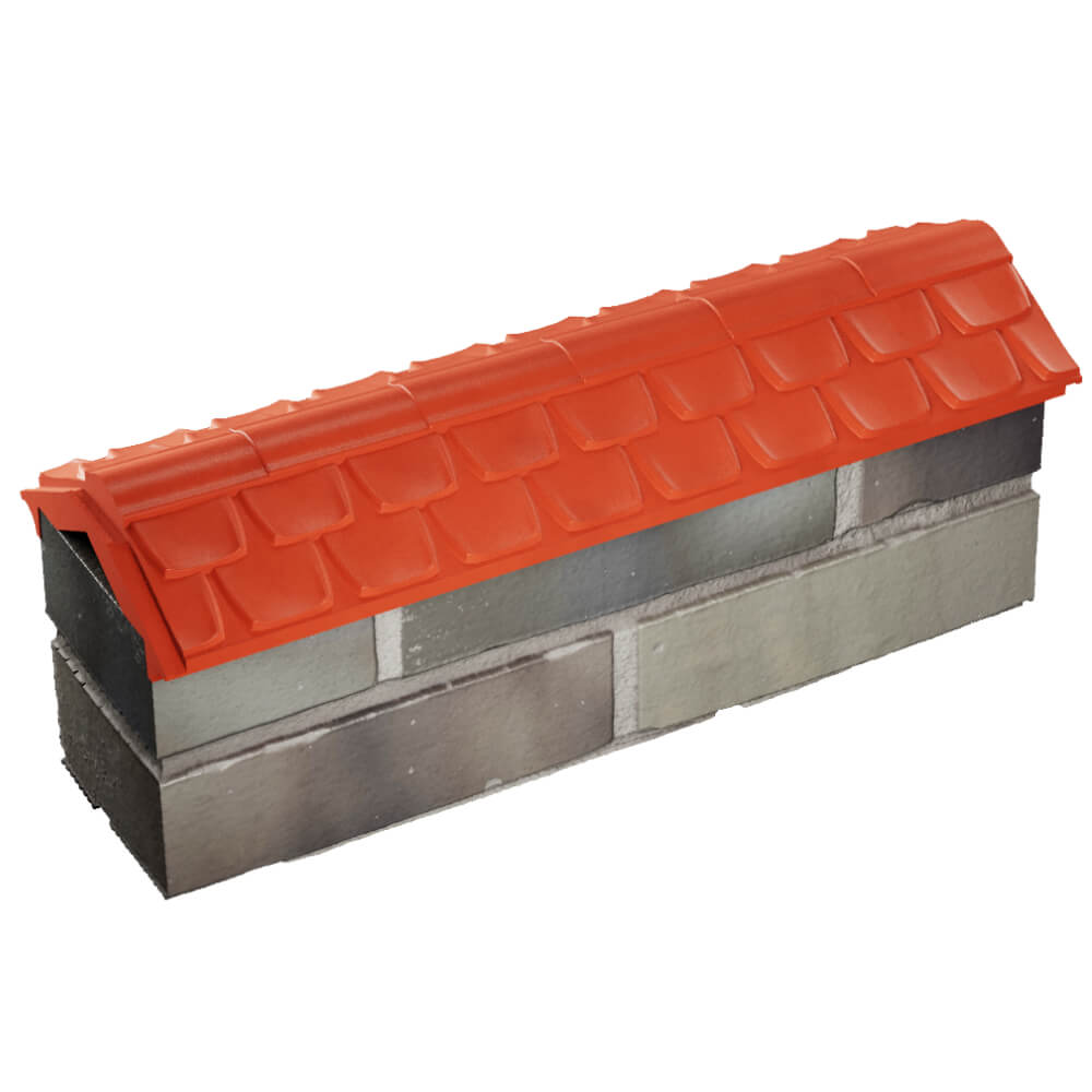 Парапет Zking Эльбрус Красный с посадкой на 0.5 кирпича (130мм) в Тольятти фото