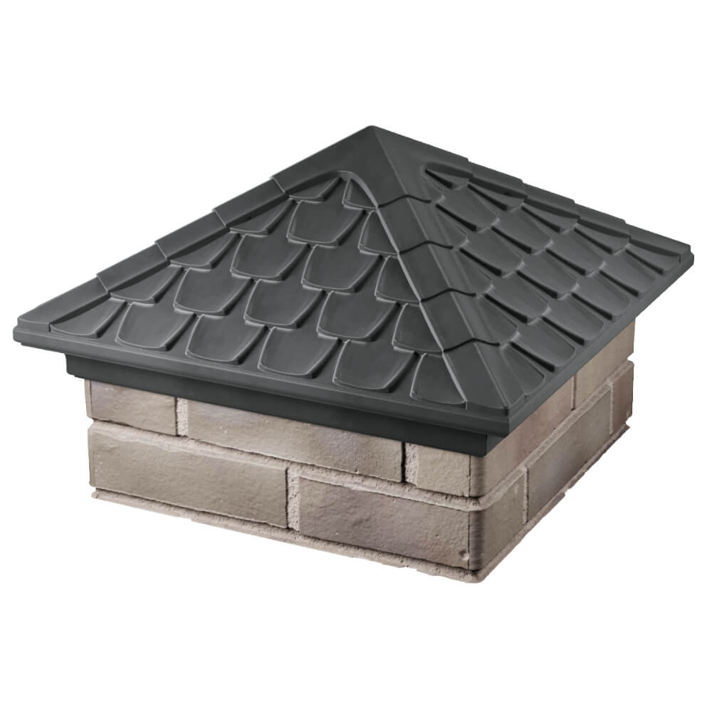 Колпак Zking Эльбрус Серый на столб 1.5х1.5 кирпича (385х385мм) в Тольятти фото