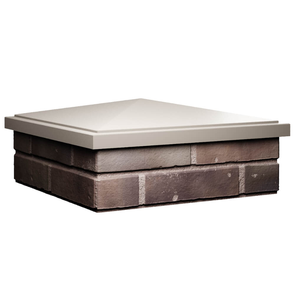 Колпак Zking БонаМоно Бежевый на столб 2х2 кирпича (515х515, 530х530мм) в Тольятти фото