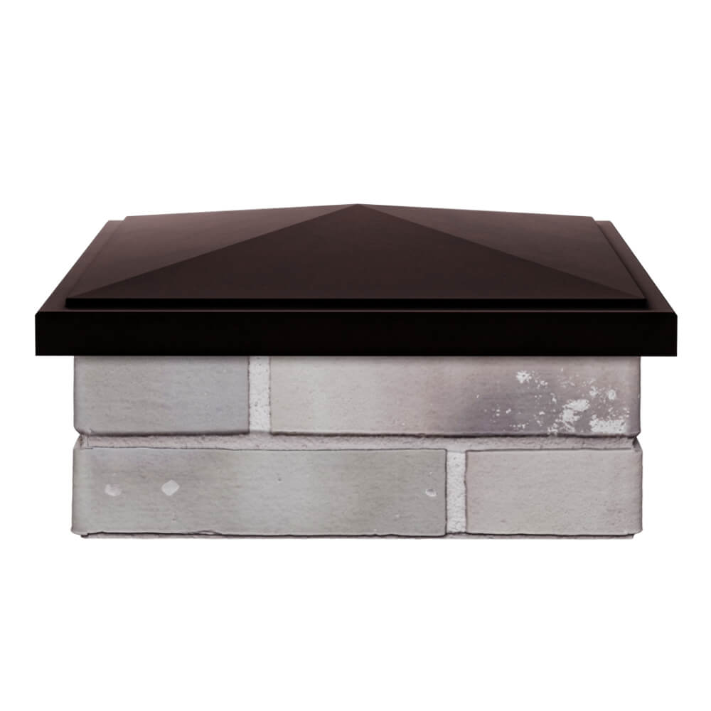 Колпак Zking БонаМоно Коричневый на столб 1.5х1.5 кирпича (385х385, 400х400мм) Тольятти фото