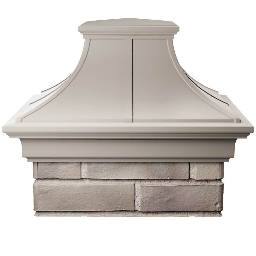 Колпак Zking Монблан Премиум Бежевый на столб 1.5х1.5 кирпича (385х385мм) Тольятти фото