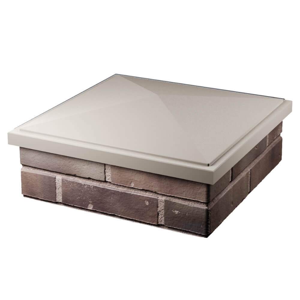 Колпак Zking БонаМоно Бежевый на столб 2х2 кирпича (515х515, 530х530мм) в Тольятти фото