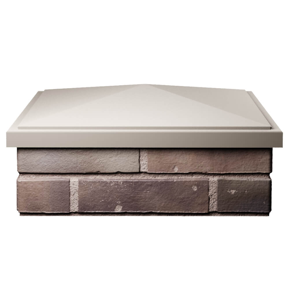 Колпак Zking БонаМоно Бежевый на столб 2х2 кирпича (515х515, 530х530мм) Тольятти фото
