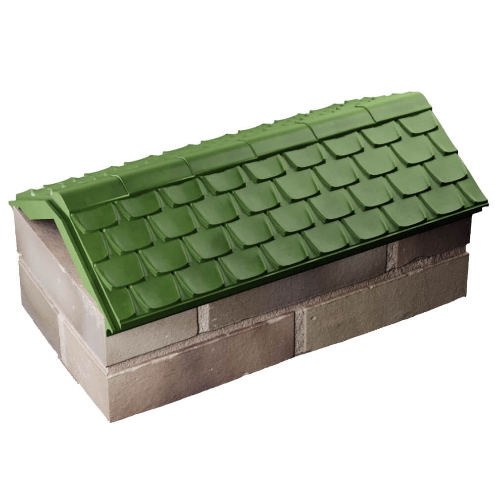 Парапет Zking Эльбрус Зеленый с посадкой на 1 кирпич (255мм) в Тольятти фото