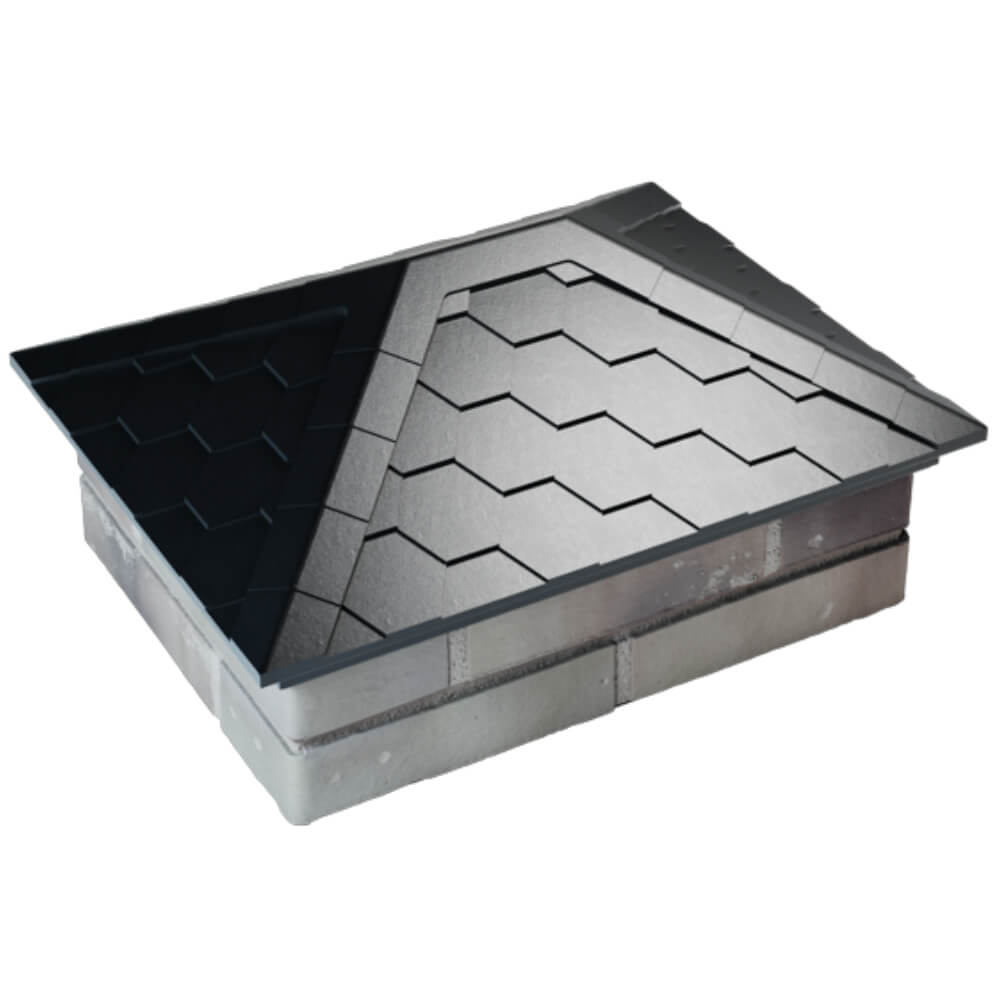 Колпак Zking Эверест Черный на столб 2х1.5 кирпича (520х390мм) Тольятти фото