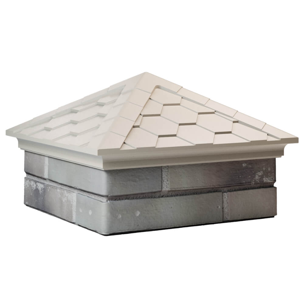 Колпак Zking Эверест Бежевый на столб 1.5х1.5 кирпича (390х390мм) в Тольятти фото