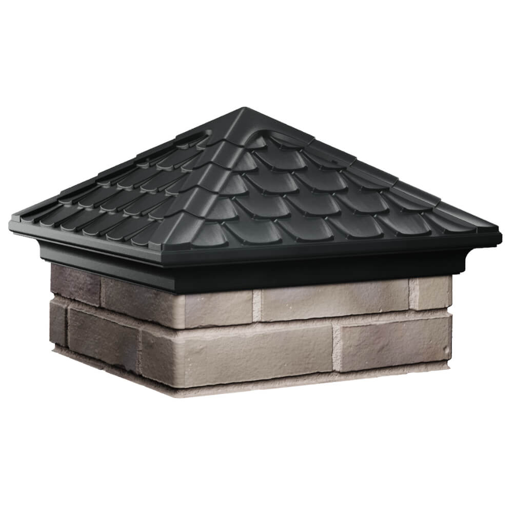 Колпак Zking Эльбрус Черный на столб 1.5х1.5 кирпича (385х385мм) в Тольятти фото