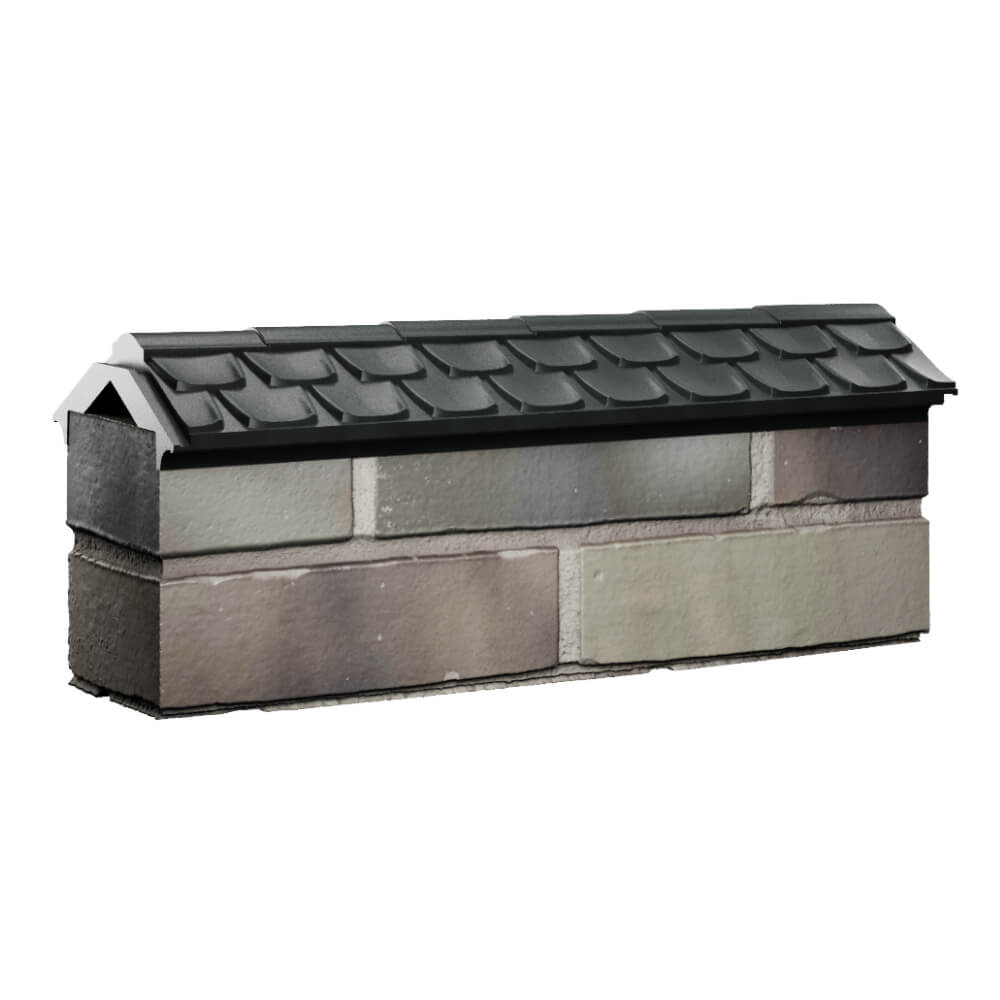 Парапет Zking Эльбрус Черный с посадкой на 0.5 кирпича (130мм) Тольятти фото