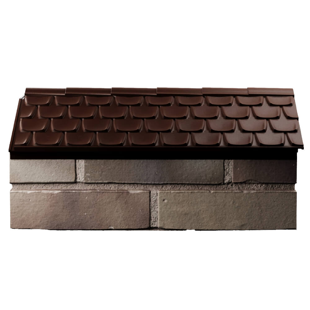 Парапет Zking Эльбрус Коричневый с посадкой на 1 кирпич (255мм) в Тольятти фото