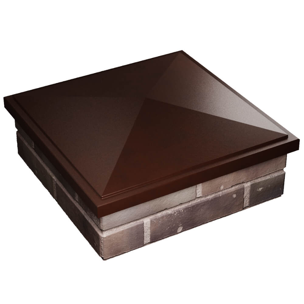 Колпак Zking БонаМоно Коричневый на столб 2х2 кирпича (515х515, 530х530мм) в Тольятти фото