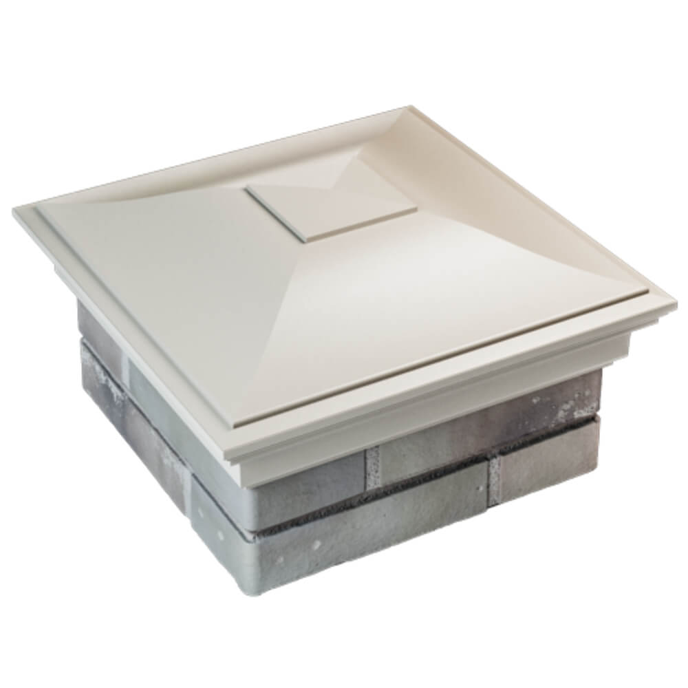 Колпак Zking Монблан Бежевый на столб 1.5х1.5 кирпича (385х385мм) в Тольятти фото