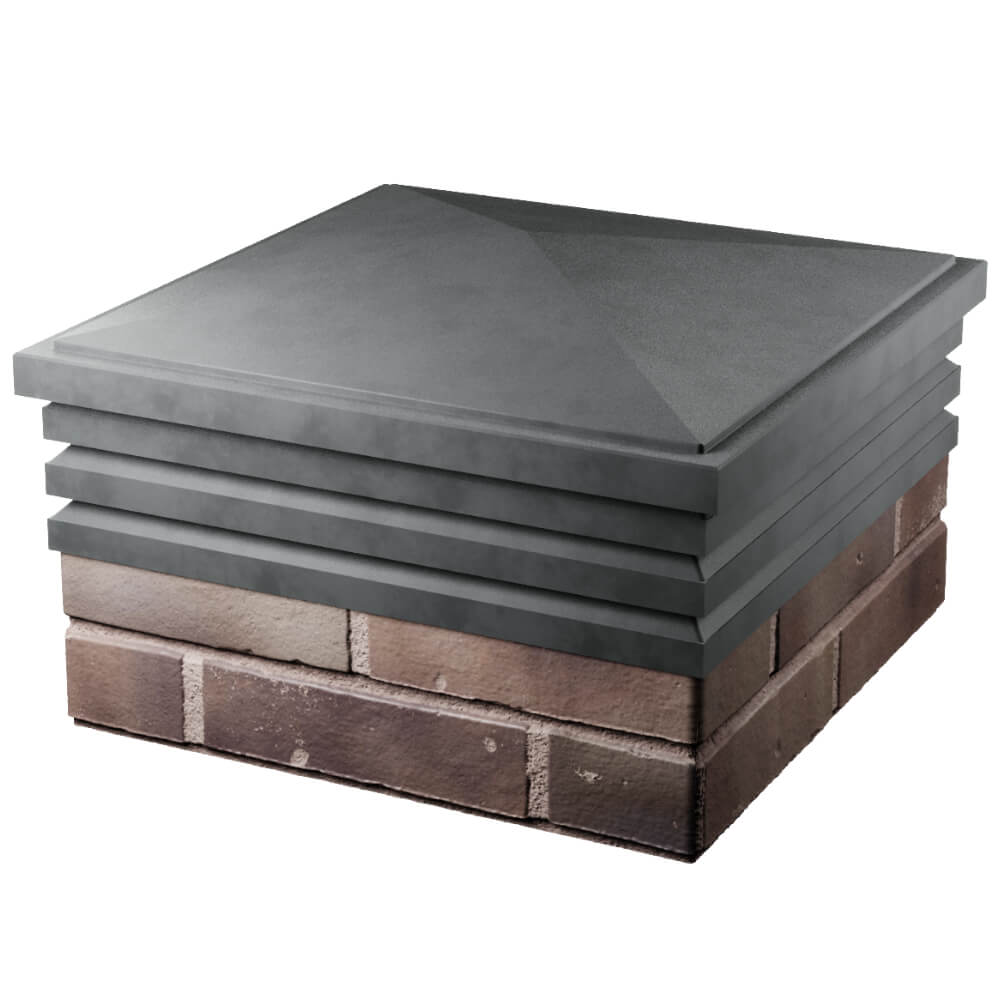 Колпак Zking Бона ХайТек Серый на столб 2х2 кирпича (513х513мм) в Тольятти фото