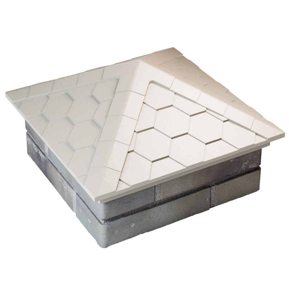 Колпак Zking Эверест Бежевый на столб 1.5х1.5 кирпича (390х390мм) в Тольятти фото