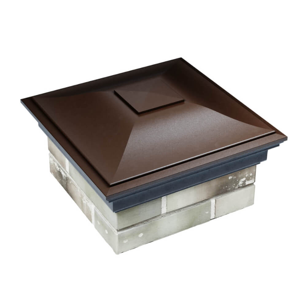 Колпак Zking Монблан Коричневый на столб 1.5х1.5 еврокирпича 0.7НФ (355х355мм) в Тольятти фото