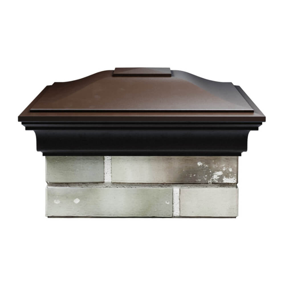 Колпак Zking Монблан Коричневый на столб 1.5х1.5 еврокирпича 0.7НФ (355х355мм) Тольятти фото