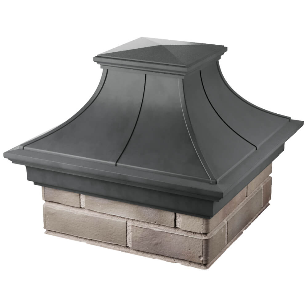 Колпак Zking Монблан Премиум Серый на столб 1.5х1.5 кирпича (385х385мм) в Тольятти фото