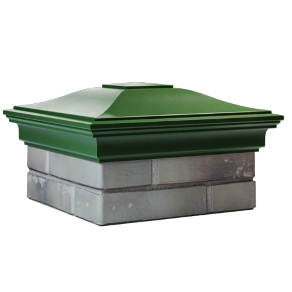 Колпак Zking Монблан Зеленый на столб 1.5х1.5 кирпича (385х385мм) в Тольятти фото