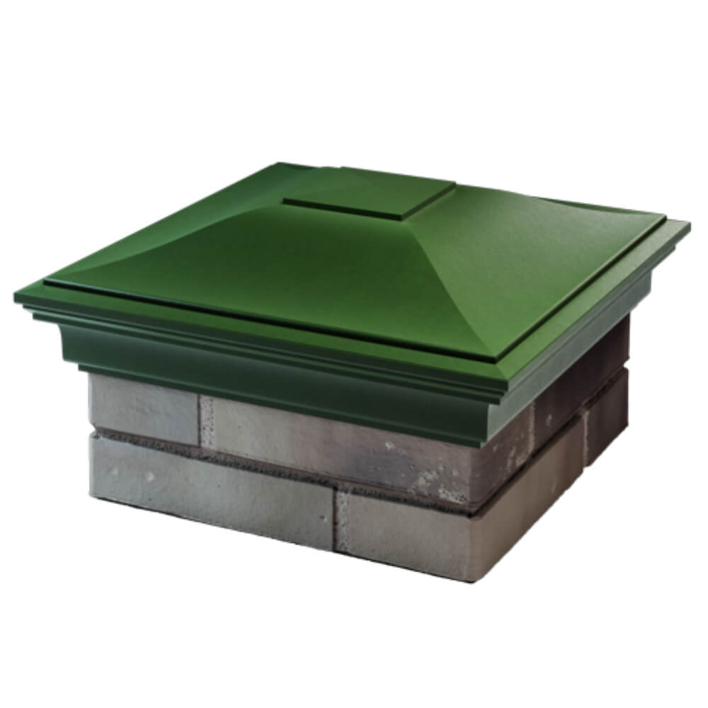 Колпак Zking Монблан Зеленый на столб 1.5х1.5 кирпича (385х385мм) в Тольятти фото