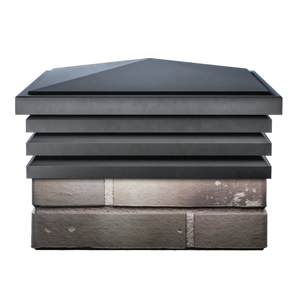 Колпак Zking Бона ХайТек Серый на столб 1.5х1.5 кирпича (385х385мм) Тольятти фото