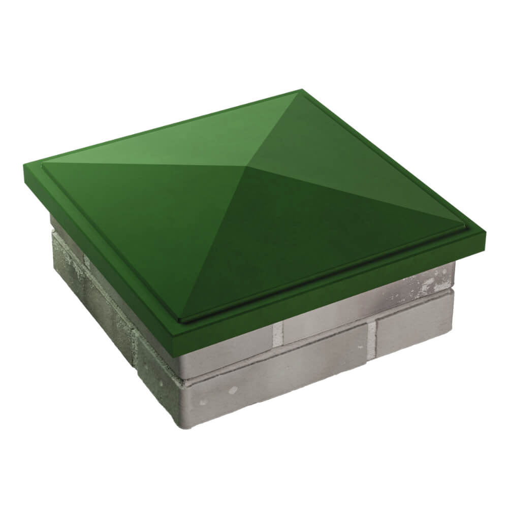 Колпак Zking БонаМоно Зеленый на столб 1.5х1.5 кирпича (385х385, 400х400мм) в Тольятти фото