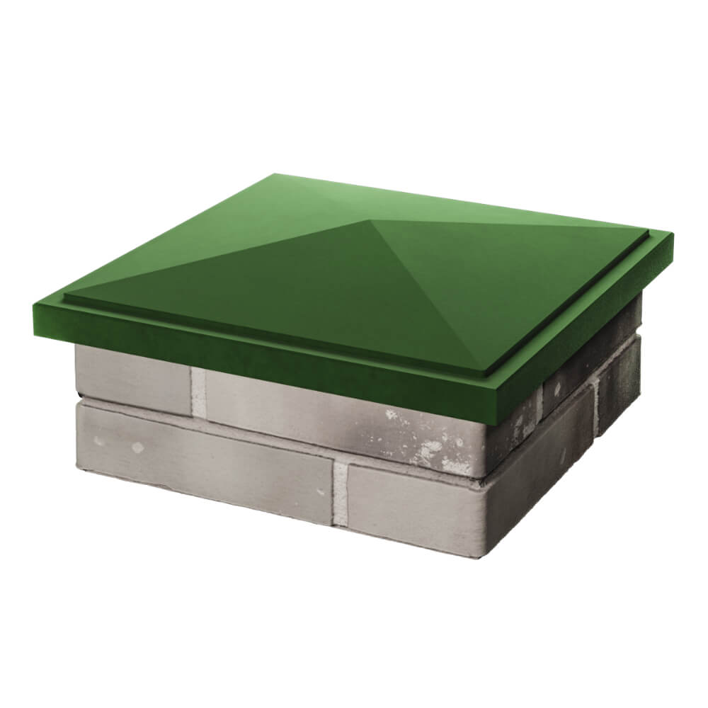 Колпак Zking БонаМоно Зеленый на столб 1.5х1.5 кирпича (385х385, 400х400мм) в Тольятти фото