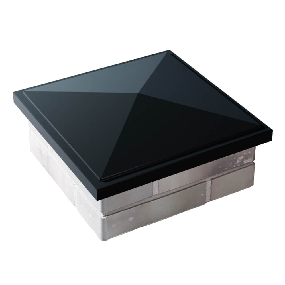 Колпак Zking БонаМоно Черный на столб 1.5х1.5 кирпича (385х385, 400х400мм) в Тольятти фото