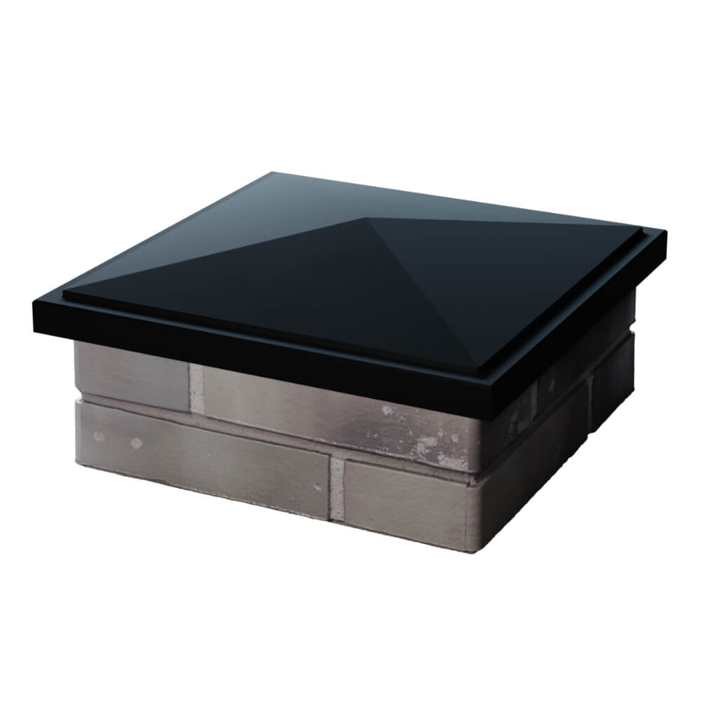 Колпак Zking БонаМоно Черный на столб 1.5х1.5 кирпича (385х385, 400х400мм) в Тольятти фото