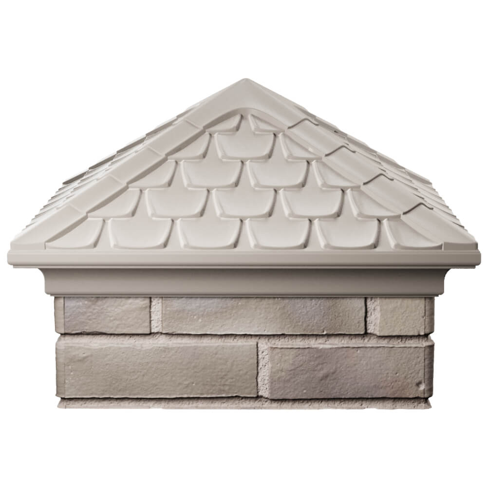 Колпак Zking Эльбрус Бежевый на столб 1.5х1.5 кирпича (385х385мм) Тольятти фото