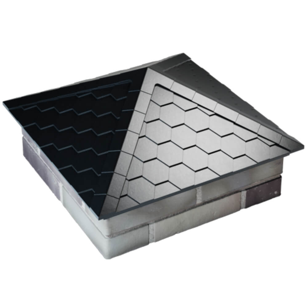 Колпак Zking Эверест Черный на столб 2х2 кирпича (535х535мм) Тольятти фото