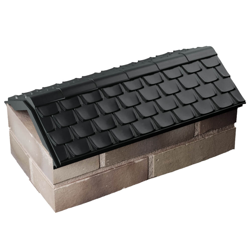 Парапет Zking Эльбрус Черный с посадкой на 1 кирпич (255мм) в Тольятти фото