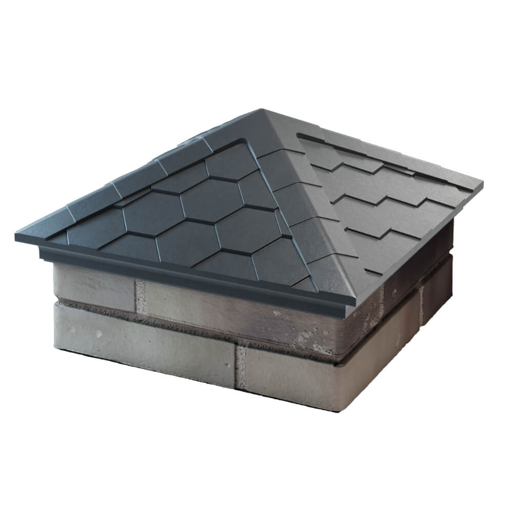 Колпак Zking Эверест Серый на столб 1.5х1.5 кирпича (390х390мм) в Тольятти фото