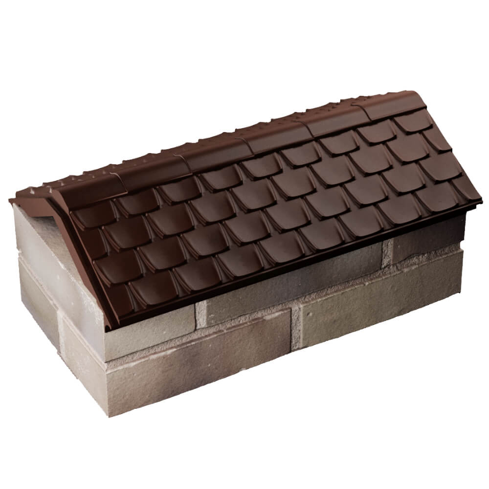 Парапет Zking Эльбрус Коричневый с посадкой на 1 кирпич (255мм) в Тольятти фото